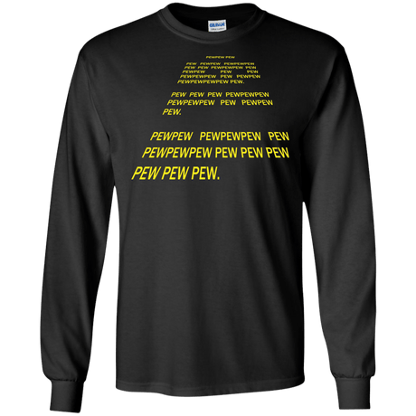 T-Shirts Black / S Pew Pew Pew Men's Long Sleeve T-Shirt