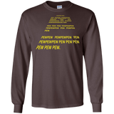 T-Shirts Dark Chocolate / S Pew Pew Pew Men's Long Sleeve T-Shirt