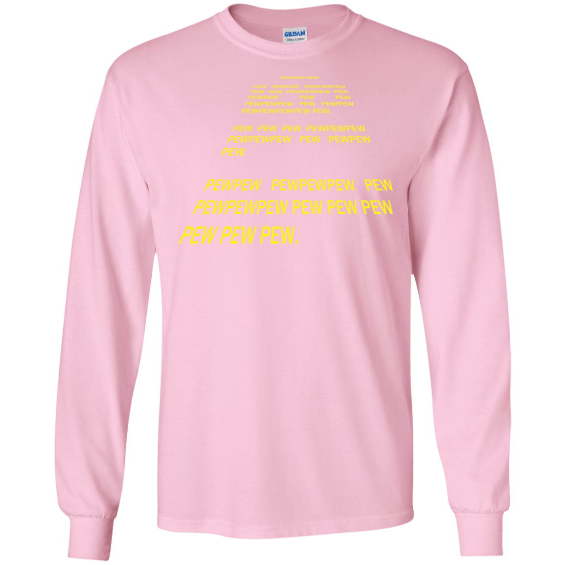 T-Shirts Light Pink / S Pew Pew Pew Men's Long Sleeve T-Shirt