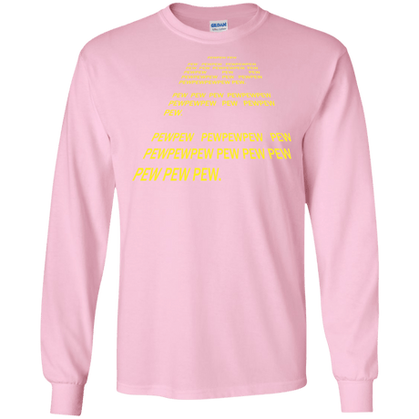 T-Shirts Light Pink / S Pew Pew Pew Men's Long Sleeve T-Shirt