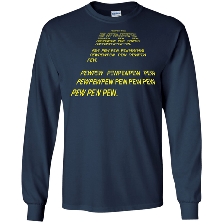 T-Shirts Navy / S Pew Pew Pew Men's Long Sleeve T-Shirt