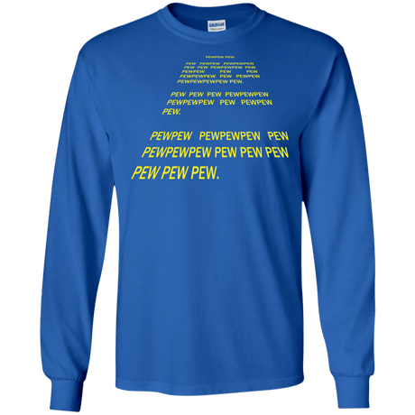 T-Shirts Royal / S Pew Pew Pew Men's Long Sleeve T-Shirt