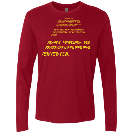 T-Shirts Cardinal / S Pew Pew Pew Men's Premium Long Sleeve