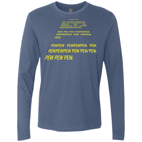 T-Shirts Indigo / S Pew Pew Pew Men's Premium Long Sleeve
