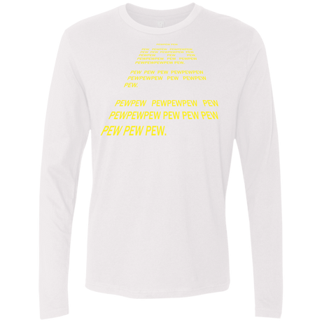 T-Shirts White / S Pew Pew Pew Men's Premium Long Sleeve