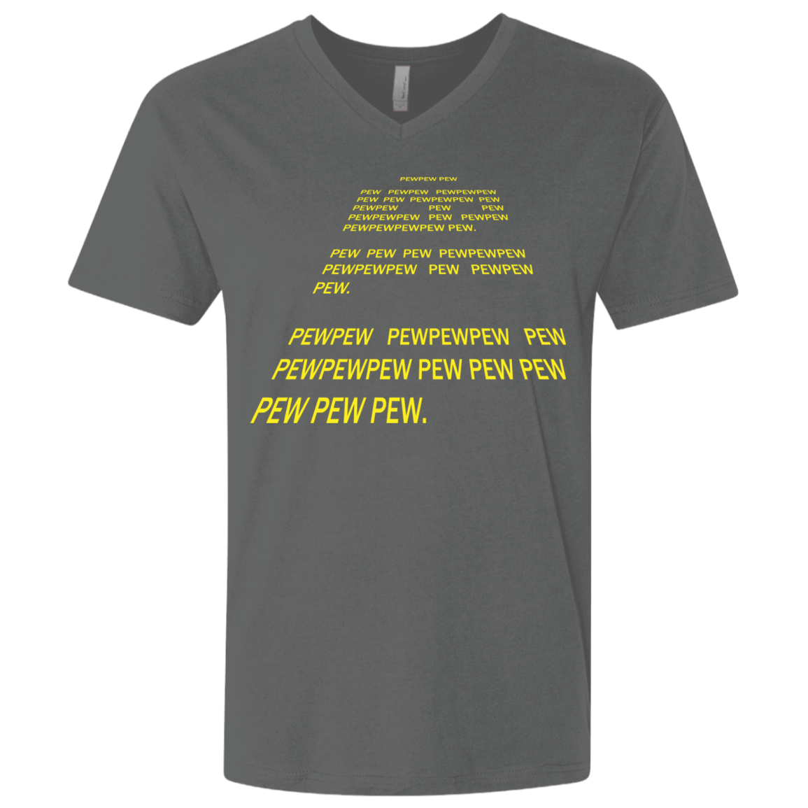T-Shirts Heavy Metal / X-Small Pew Pew Pew Men's Premium V-Neck