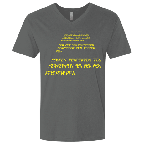 T-Shirts Heavy Metal / X-Small Pew Pew Pew Men's Premium V-Neck