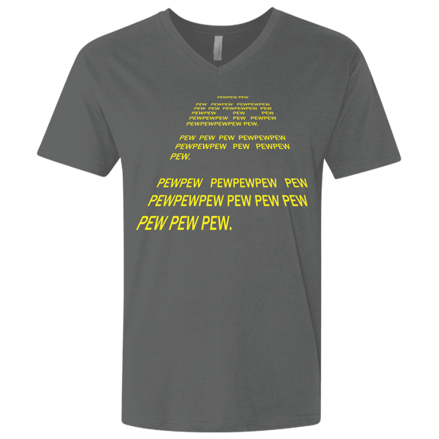 T-Shirts Heavy Metal / X-Small Pew Pew Pew Men's Premium V-Neck