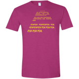 T-Shirts Antique Heliconia / S Pew Pew Pew Men's Semi-Fitted Softstyle