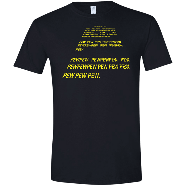 T-Shirts Black / X-Small Pew Pew Pew Men's Semi-Fitted Softstyle