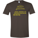 T-Shirts Dark Chocolate / S Pew Pew Pew Men's Semi-Fitted Softstyle