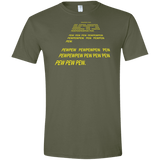 T-Shirts Military Green / S Pew Pew Pew Men's Semi-Fitted Softstyle