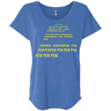 T-Shirts Vintage Royal / X-Small Pew Pew Pew Triblend Dolman Sleeve