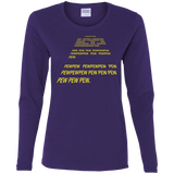 T-Shirts Purple / S Pew Pew Pew Women's Long Sleeve T-Shirt