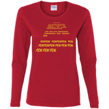 T-Shirts Red / S Pew Pew Pew Women's Long Sleeve T-Shirt