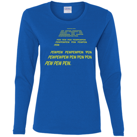 T-Shirts Royal / S Pew Pew Pew Women's Long Sleeve T-Shirt