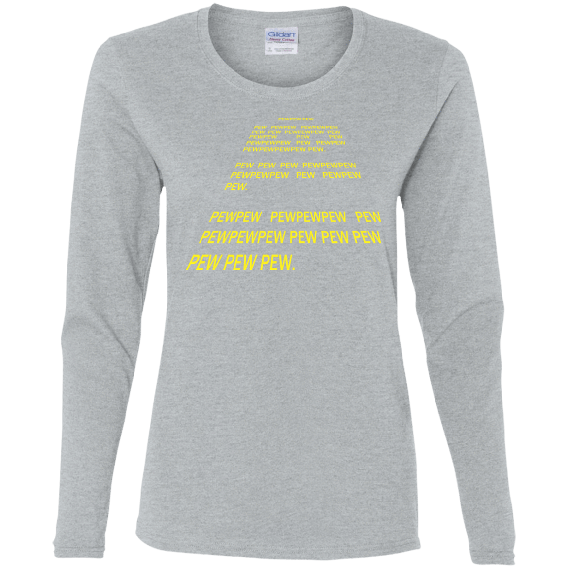 T-Shirts Sport Grey / S Pew Pew Pew Women's Long Sleeve T-Shirt