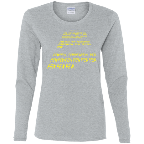 T-Shirts Sport Grey / S Pew Pew Pew Women's Long Sleeve T-Shirt