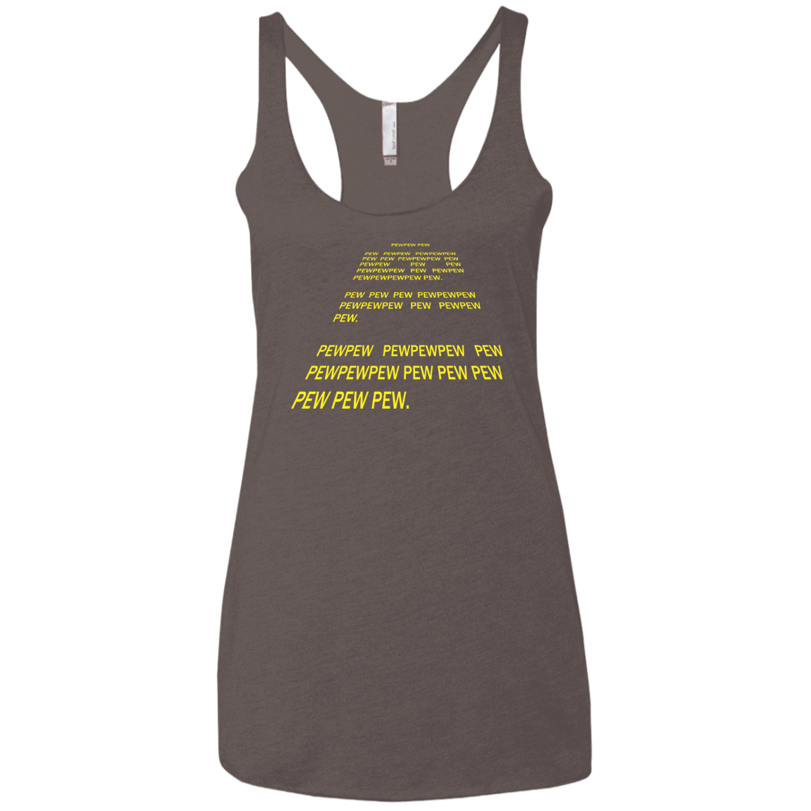 T-Shirts Macchiato / X-Small Pew Pew Pew Women's Triblend Racerback Tank