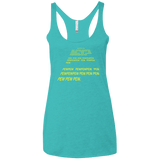 T-Shirts Tahiti Blue / X-Small Pew Pew Pew Women's Triblend Racerback Tank