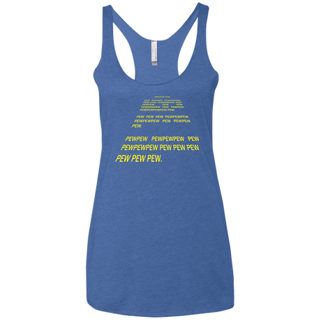 T-Shirts Vintage Royal / X-Small Pew Pew Pew Women's Triblend Racerback Tank