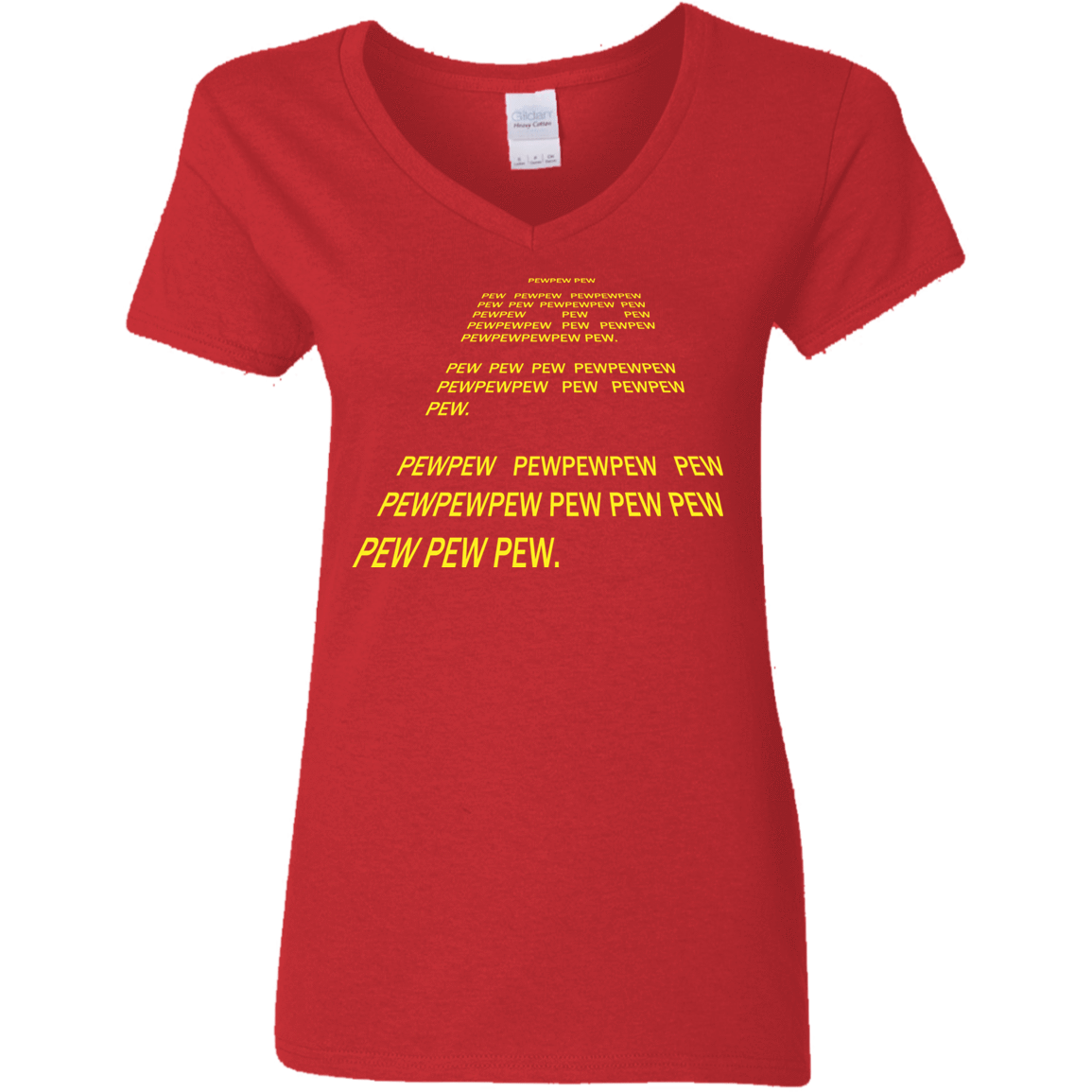 T-Shirts Red / S Pew Pew Pew Women's V-Neck T-Shirt