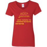 T-Shirts Red / S Pew Pew Pew Women's V-Neck T-Shirt