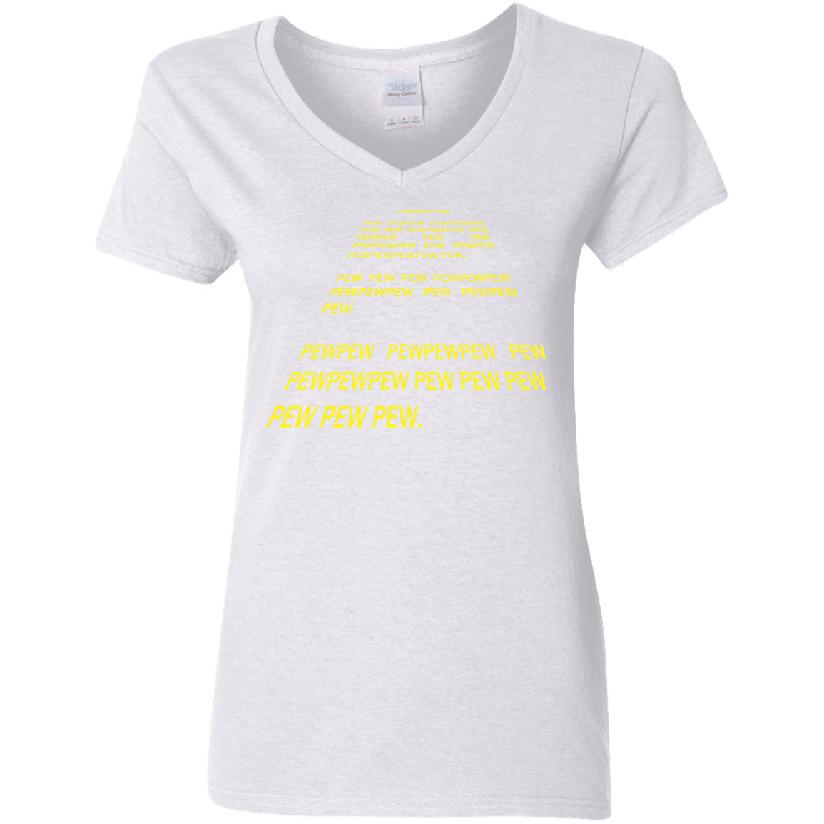 T-Shirts White / S Pew Pew Pew Women's V-Neck T-Shirt