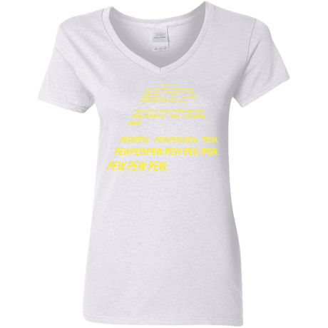 T-Shirts White / S Pew Pew Pew Women's V-Neck T-Shirt