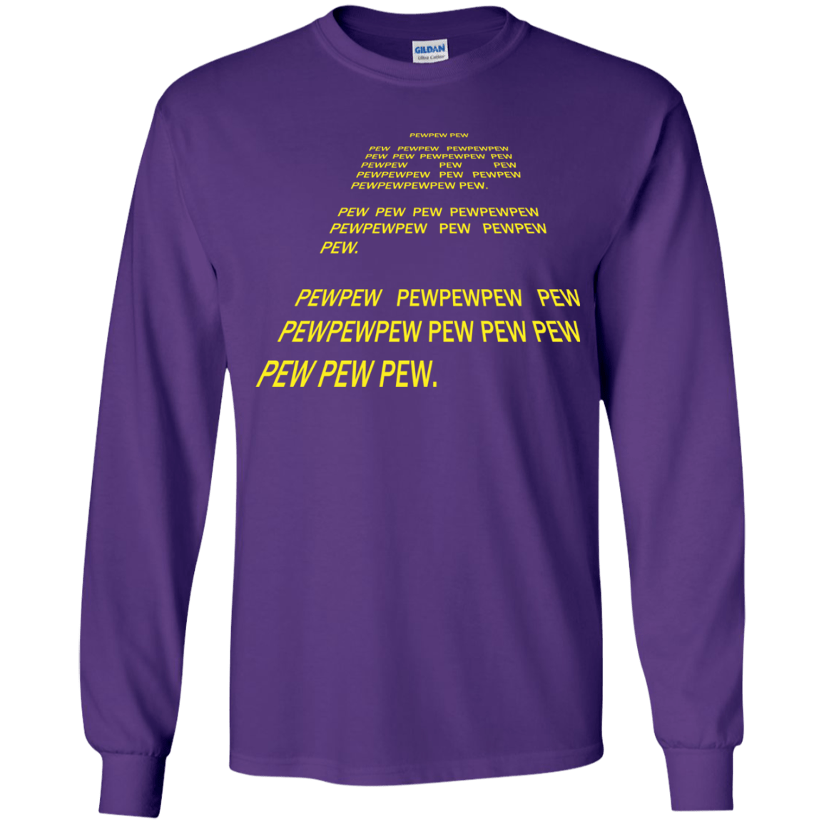 T-Shirts Purple / YS Pew Pew Pew Youth Long Sleeve T-Shirt