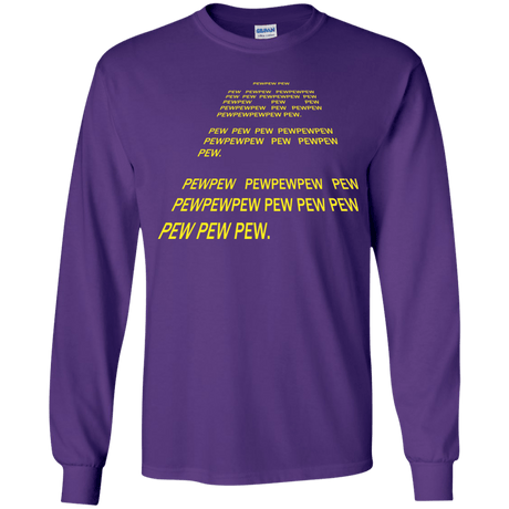 T-Shirts Purple / YS Pew Pew Pew Youth Long Sleeve T-Shirt