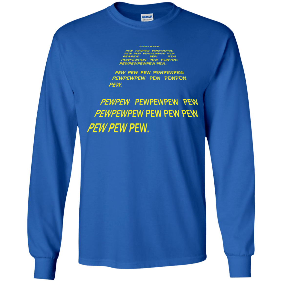 T-Shirts Royal / YS Pew Pew Pew Youth Long Sleeve T-Shirt