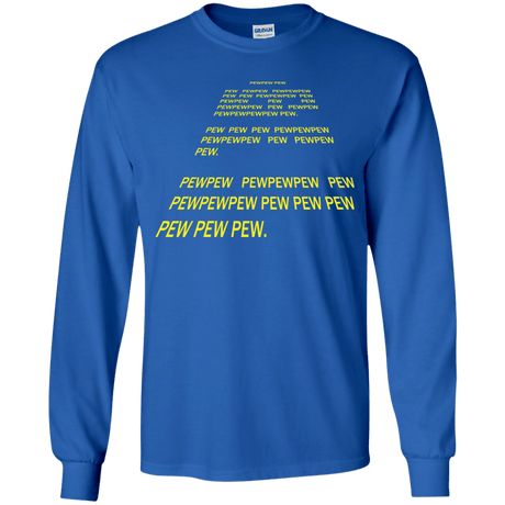T-Shirts Royal / YS Pew Pew Pew Youth Long Sleeve T-Shirt
