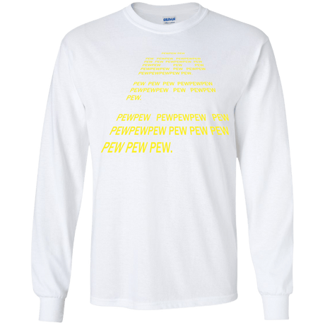 T-Shirts White / YS Pew Pew Pew Youth Long Sleeve T-Shirt