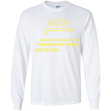 T-Shirts White / YS Pew Pew Pew Youth Long Sleeve T-Shirt