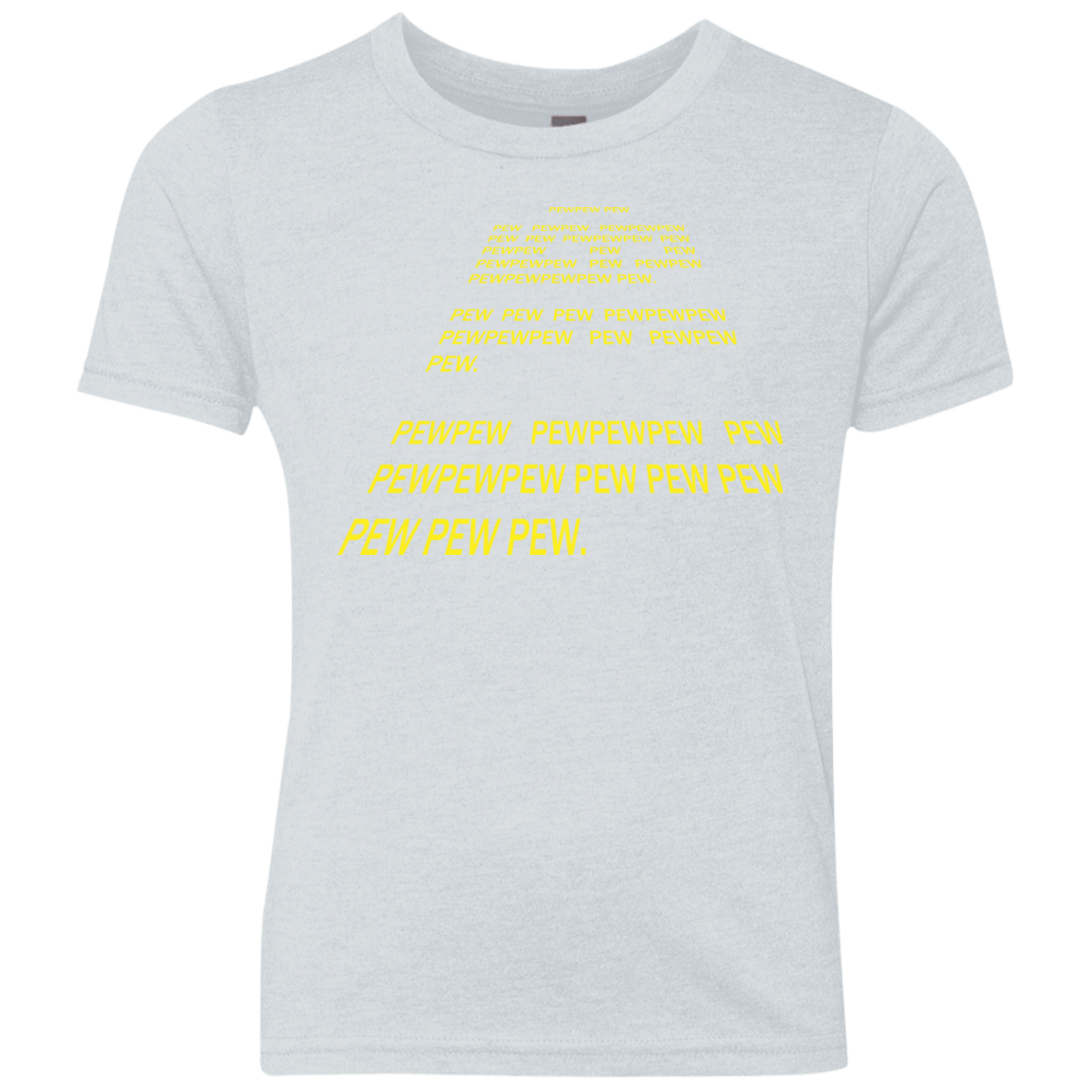 T-Shirts Heather White / YXS Pew Pew Pew Youth Triblend T-Shirt