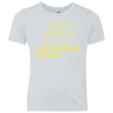 T-Shirts Heather White / YXS Pew Pew Pew Youth Triblend T-Shirt