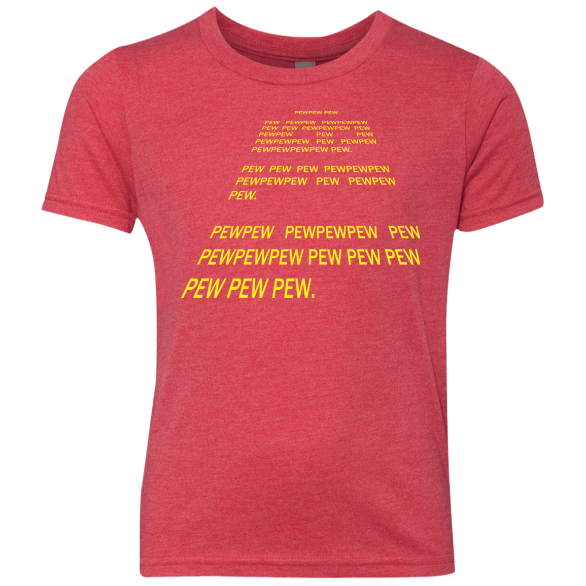 T-Shirts Vintage Red / YXS Pew Pew Pew Youth Triblend T-Shirt