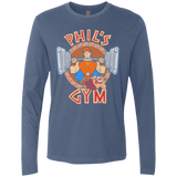 T-Shirts Indigo / Small Phil's Gym Men's Premium Long Sleeve