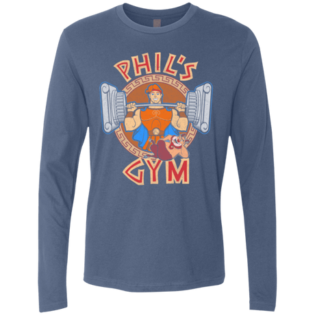 T-Shirts Indigo / Small Phil's Gym Men's Premium Long Sleeve