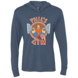 T-Shirts Indigo / X-Small Phil's Gym Triblend Long Sleeve Hoodie Tee