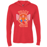 T-Shirts Vintage Red / X-Small Phil's Gym Triblend Long Sleeve Hoodie Tee