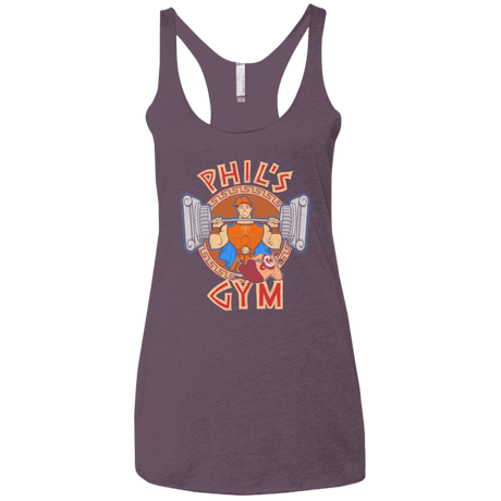 T-Shirts Vintage Purple / X-Small Phil's Gym Women's Triblend Racerback Tank
