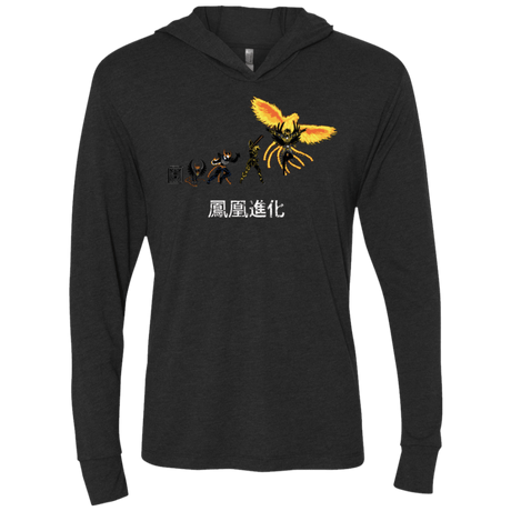 T-Shirts Vintage Black / X-Small Phoenix Evolution Triblend Long Sleeve Hoodie Tee