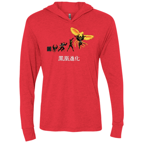 T-Shirts Vintage Red / X-Small Phoenix Evolution Triblend Long Sleeve Hoodie Tee