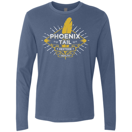 T-Shirts Indigo / Small Phoenix Tail Men's Premium Long Sleeve