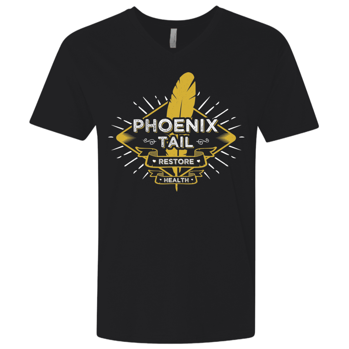 T-Shirts Black / X-Small Phoenix Tail Men's Premium V-Neck