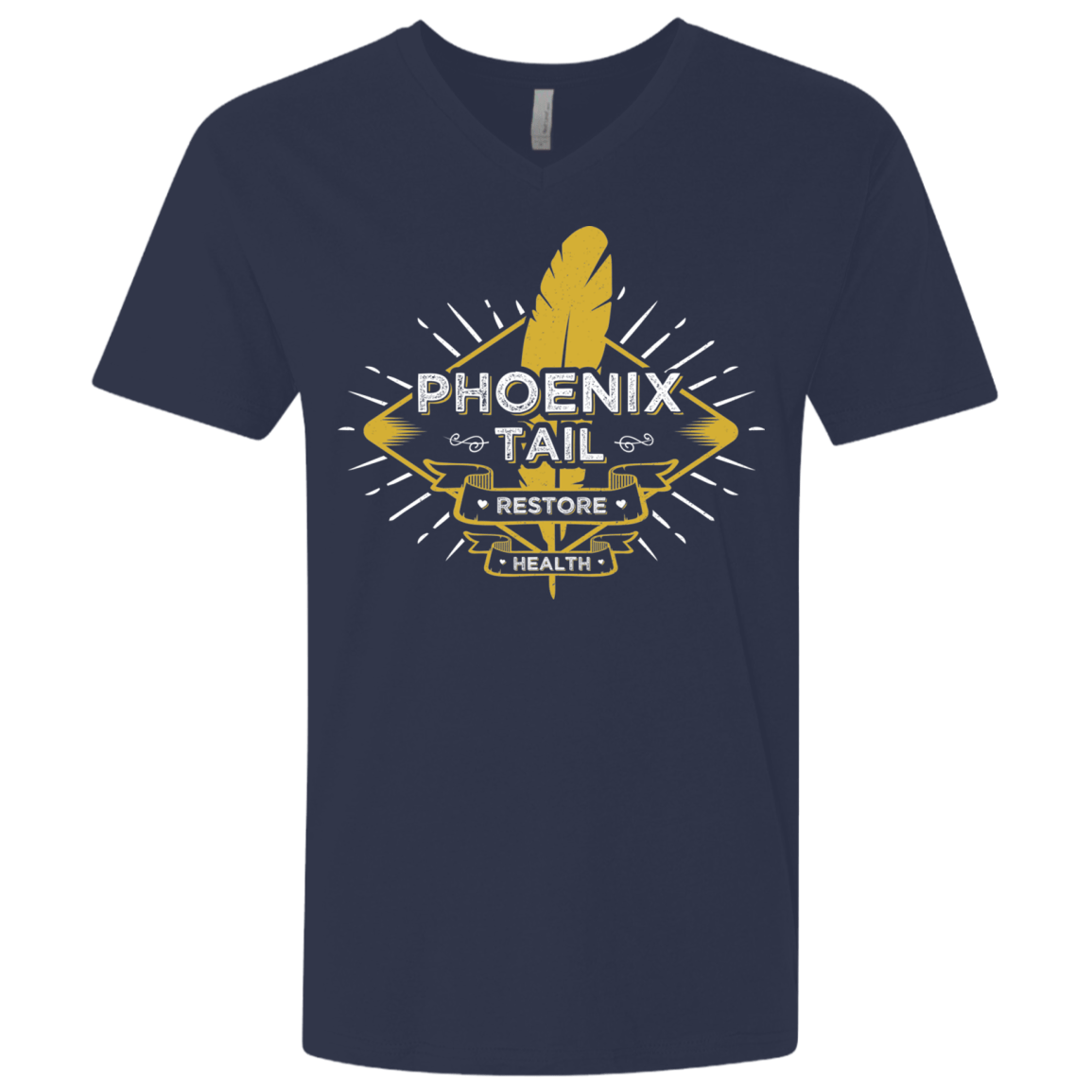 T-Shirts Midnight Navy / X-Small Phoenix Tail Men's Premium V-Neck
