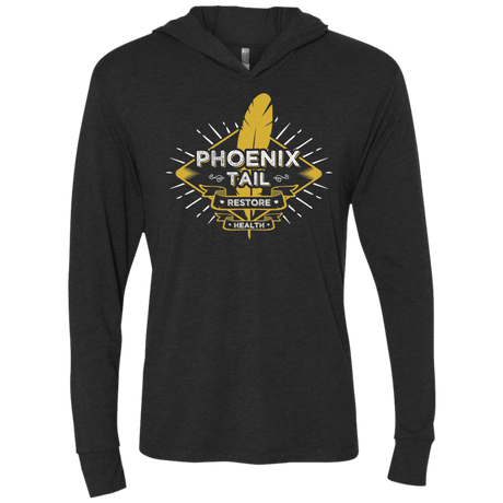 T-Shirts Vintage Black / X-Small Phoenix Tail Triblend Long Sleeve Hoodie Tee