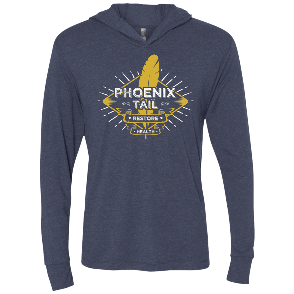 T-Shirts Vintage Navy / X-Small Phoenix Tail Triblend Long Sleeve Hoodie Tee